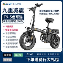 ZSUN 독일기술 초경량 미니 접이식 전기 전동 자전거 여성 출퇴근 배달, H, 48V