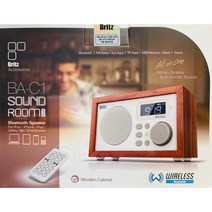 Britz 브리츠 BA-C1 PLUS 휴대용 알람 라디오 레트로 스타일 정품 블루투스 스피커