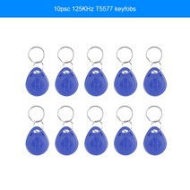 휴대용 RFID 복사기 NFC 리더 125Khz T5577 라이터 13.56Mhz UID 스마트 칩 카드 키 클론 프로그래머, [04] 10pcs keyfobs