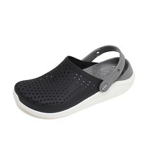 크록스 (165mm) 크록스 키즈 라이트라이드 클로그 주니어 아동 슬리퍼 샌들 205964-066