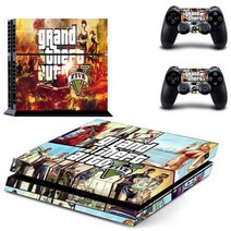 GTA5 GTA PS4 스티커 플레이 스테이션 4 스킨 데 커버 콘솔 컨트롤러 비닐, 은