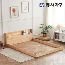 동서가구 네오 리브 편백원목 선반헤드 저상형 D/Q 침대프레임 NES845, 퀸 프레임