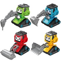 중장비차 까꿍 미니카 자동차 포크레인 불도저 어린이 선물 학습지 유치원 판촉 학원 선물 달란트, 노랑