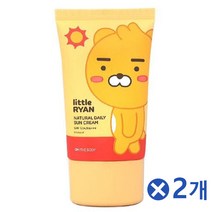 el2587 데일리 선크림 라이언 50mlx2개 순한썬크림 그루밍족 화장품/저자극/피부케어/썬크림/흡수력좋은/순한선크림/여성선크림/밀착력좋은/저자극썬크림/데일리선크림, 단일 개당 용량