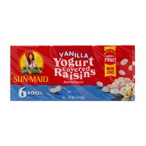 썬메이드 요거트 커버 건포도 레이즌 견과류 바닐라 맛 6 박스 170 g