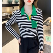 드레스허그 긴소매 스트라이프 3color 셔츠