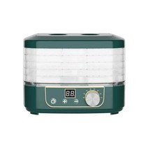 탈수기 채소 샐러드 야채 바구니 채반 음식 짤순이 플라스틱 스피너 5 플레이트 전기 식품 220v 지능형 건조 기계 과일 애완 동물 고기 육포 가정용 식품 건조기 타이머 포함, 초록, 유럽 ​​연합