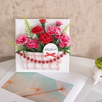 봄 액자 인테리어 장식 조화 소품 모음 진달래 개나리 벚꽃, 루나카네이션캔버스액자set 15cm단품