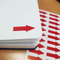 ♠†칼라 분류용 스티커 세모 네모 화살표 라벨 스티커†♠ 0623 KANGV:), 45X66mm 노랑 326-1