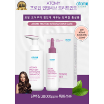 단백질폭탄 극손상헤어 [애터미최신정품] 프로틴 인텐시브헤어케어세트(샴푸400ml/린스200ml) 힘있게 채우는 홈살롱, 샴푸400ml+린스200ml, 1세트