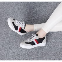 삼선띠 밴딩끈 키높이 스니커즈 운동화 3cm