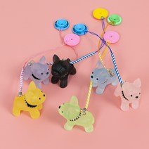 프렌치불독 골프티걸이 6개 세트, 6가지 색상 세트(6개)