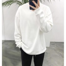간절기 이너 무지 특양 오버핏 남자 긴팔 티셔츠