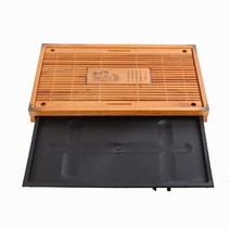 대나무 서랍형 퇴수기 찻상 차판 우드 다도용품