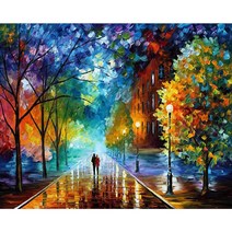 한밤의 데이트 (캔버스) 보석십자수 40x50, 어스래빗쿠팡 본상품선택
