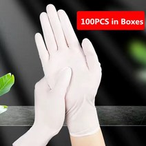 라텍스장갑 요리용장갑 식품용니트릴장갑 니트릴 장갑 일회용 유니버설 합성 라텍스 무료 주방 실험실 정원, 2M, 09 100pcs