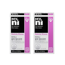 일동 마이니 활력 멀티우먼 18종 비타민 미네랄 여성 여자 비타민B군 종합비타민, 60정, 2개