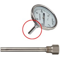 PT 1/2 15A 150L 바이메탈 온도계 연결 열전대 열전달봉 온도계웰 스테인레스, 상품선택