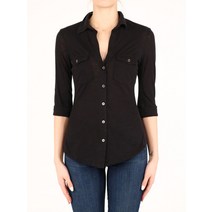 23SS JAMES PERSE 블랙 코튼 셔츠 WUA3042 BLK