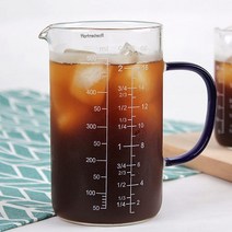 토탈하우스 레벤호프 블루핸들 유리계량컵 500ml 베이킹컵 계량컵 2266