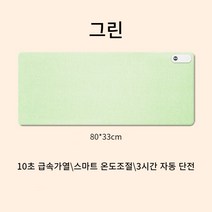 스마트 온열 데스크 마우스 전기 매트 대형 80*33cm, 그린