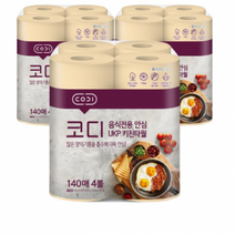 코디 음식전용 안심 천연펄프 키친타월 140매, 51개, 4롤