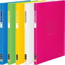 청운 칼라칩 클리어화일 20매 A4, 노랑, 3개