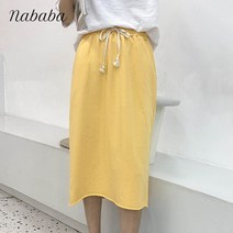 나바바 NS172 곱슬 베이직 뒷트임 밴딩 스커트