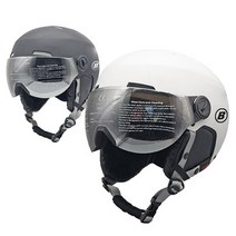 V-02G 스키 스노우보드 탈부착 고글 헬멧, 퓨전고글 BK_L