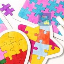 동물 도형 종이 퍼즐 유아 미술놀이 초딩 유아 만들기 키트 초등학생 만들기 세트, 원
