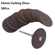 드러멜 드라멜 찌선반 36pcs 24mm 유리 섬유 강화 미니 드릴 커팅 디스크 컷 오프 휠 dremel 액세서리 회전 도구 용 연마 도구, [02] Black