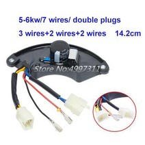 발전기 공장 AVR 자동 전압 조정기 정류기 가솔린 발전기 2-3KW 5KW 6-7KW 8KW 단상/삼상, 06 5-6kw 7wires 2plugs