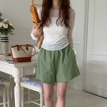 여자 냉장고 나일론 반바지 4부 숏팬츠 5col