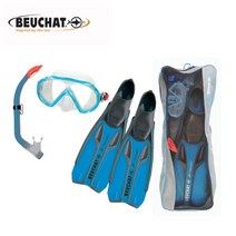 부샤(BEUCHAT) 부샤 오리발 마스크 스노클 보이저 스킨 3종세트, 42-43(265~270mm)