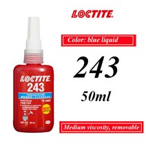 threadlocker 50250ml 록타이트 222 241 242 243 262 263 271 272 277 290 나사 접착제 혐기성 접착제 안티 느슨한 씰 나사 잠금 장치, 243 50ml