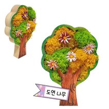 스칸디아모스 이끼 장식 나무틀_1 만들기 어린이집 초등학교 유치원 식물 꾸미기, 단품, 단품