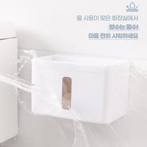 화장실휴지걸이교체 욕실 방수 무광 선반형 휴지걸이, 대형