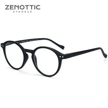 티타늄안경테 동그란안경테 동글이 ZENOTTIC라운드 프레임 원시 독서용 안경 남성 및 여성용 컴퓨터 안티