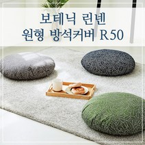 보테닉 린넨 방석커버 R50, (보테닉-네이비)
