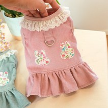 애완 동물 옷 작은 개 드레스 Bowknot 귀여운 데님 스커트 편안한 부드러운 추적 코트 패션 예쁜 조끼 치와, 04 Lace Pink_03 L