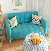 헤이즈스튜디오 아쿠아텍스 3인용쇼파 패브릭소파 2인용 3.5인용 모듈 쇼파, 175x63cm, 레이크블루