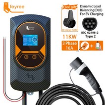 자동차배터리충전기 점프스타트 차량충전기 Feyree-EV 충전기 타입 2 케이블 32A 7.6KW 동적로드 밸런싱 EV, 02 11KW 16A  3 Phase_01 Type2