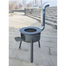 이동식 드럼통화로 거꾸로타는난로 장작스토브 팬션, 48cm