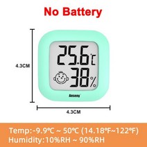 디지털온도계 미니 LCD 디지털 온도 및 습도 측정기 공기 컴포트 표시기 온도계 센서, white 2