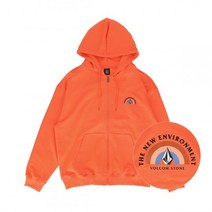 VOLCOM 레인보우 오버핏 후드 집업 오렌지