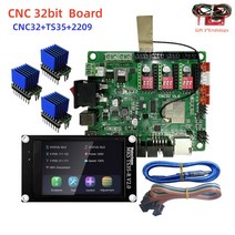 GRBL-32 비트 브레이크 아웃 보드 cnc 확장 카드 MKS TS35-R 디스플레이 CNC3018 업그레이드 키트 레이저 조각 기계, [01] CNC32-TS35-2209