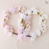 도도앤뉴 유아 아기 벚꽃 화관 머리띠