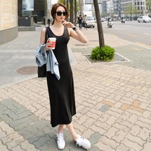 빅블루 여자 심플 슬림 나시원피스