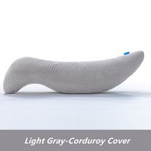 태국라텍스베개 태국 천연 라텍스 S자형 안전 큰 베개 메모리 폼 임산부 옆 수면 다리 마사지, [08] Pure cotton blue