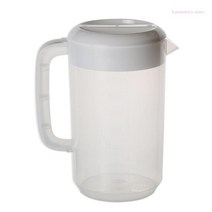 음료디스펜서 피쳐 물 Carafes 대용량 재사용 비 독성 냉수 주전자 플라스틱 소재 병 5 색, 02 white